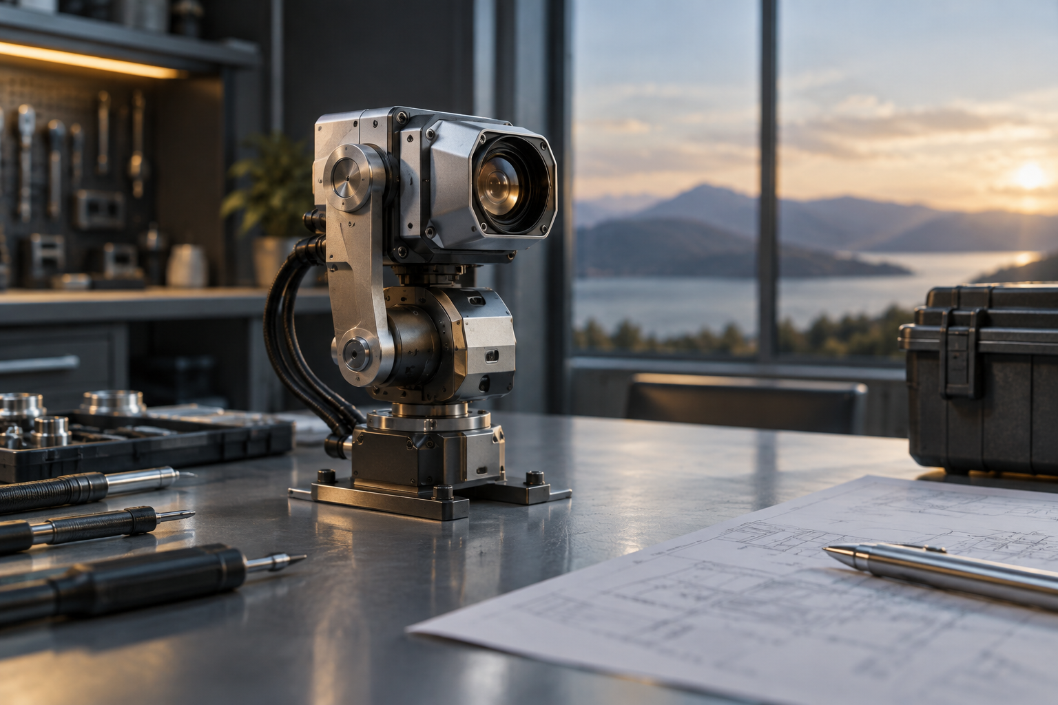 Illustration: compact sensor and robotics assembly